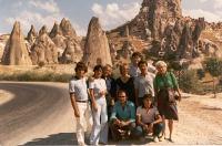 Together with foreign tourists in Uhisar Castle