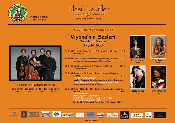 Klasik Keyifler Grubu ve Borusan Quartet Saruhan’da konser verecek