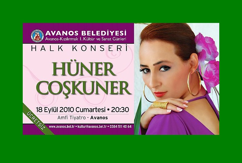 Hüner Coşkuner Avanos’ta halk konseri verecek