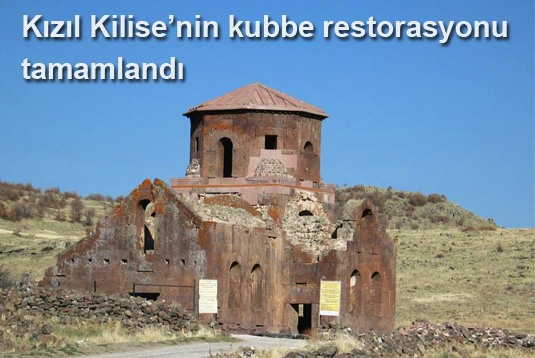 Kızıl Kilisenin kubbe restorasyonu tamamlandı