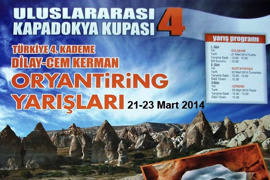 Oryantiring 4. Uluslararası Kapadokya Kupası 21 Martta başlıyor