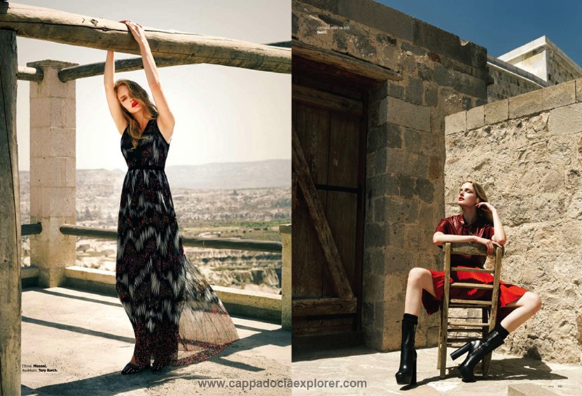 Harpers Bazaar Türkiyenin Ağustos 2014 sayısının mekanı Kapadokya oldu
