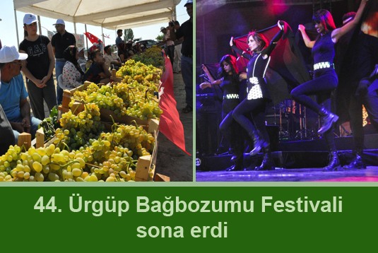 44. Ürgüp Bağbozumu Festivali sona erdi