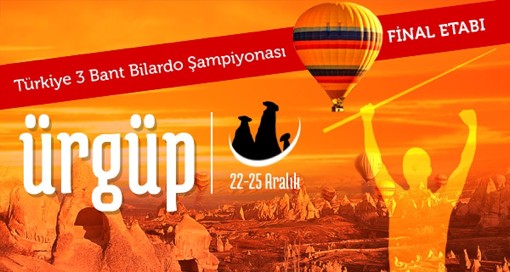 Üç Bant Bilardo Şampiyonası final karşılaşmaları Ürgüpte yapılacak