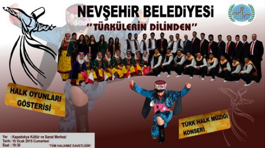 Kapadokya Kültür ve Sanat Merkezinde Türkülerin Dilinden programı