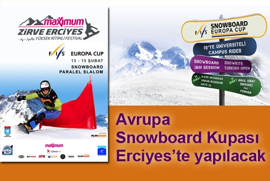 Avrupa Snowboard Kupası Erciyeste yapılacak