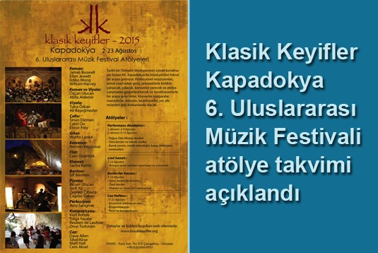 Klasik Keyifler Kapadokya 6. Uluslararası Müzik Festivali atölye takvimi açıklandı