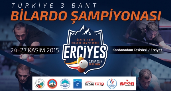 Türkiye 3 Bant Bilardo Şampiyonası 3. Etap müsabakaları Erciyeste yapılacak