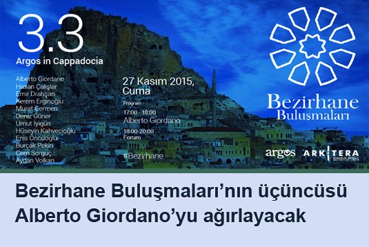 Bezirhane Buluşmalarının üçüncüsü Alberto Giordanoyu ağırlayacak