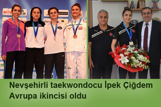 Nevşehirli taekwondocu İpek Çiğdem Avrupa ikincisi oldu