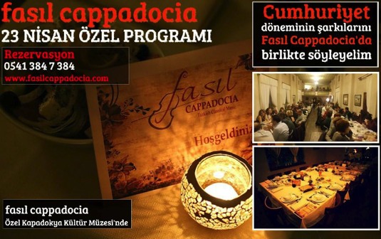 Fasıl Cappadociada 23 Nisan Özel Programı yapılacak