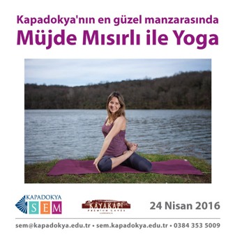 Yoga eğitmeni Müjde Mısırlı ile Kapadokyada yoga egzersizi