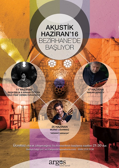 Akustik Haziran16 Argos Bezirhanede başlıyor