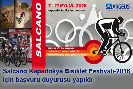 Salcano Kapadokya Bisiklet Festivali-2016 için başvuru duyurusu yapıldı