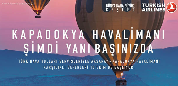 THY, Kapadokya Havalimanı-Aksaray arasında karşılıklı servis başlatıyor