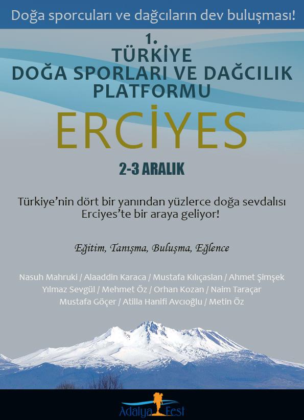 Erciyeste 1. Türkiye Doğa Sporları ve Dağcılık Platformu